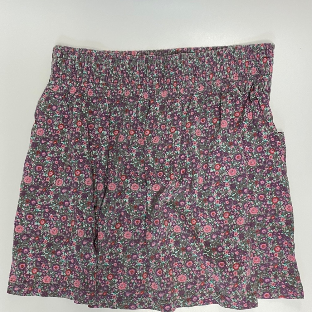 Vintage Y2K Heritage 1981  knit short skirt flower pattern